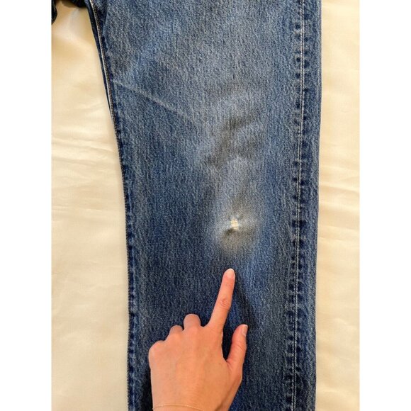 LEVI'S Jeans 501 Vintage Denim Blue Medium Wash Faded 90s Y2K Button Fly 34x30 - Picture 6 of 15